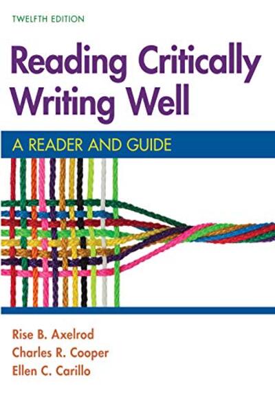 Reading Critically, Writing Well cover